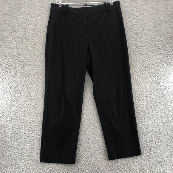 Talbots Pants Womens 8 Black Curvy Stretch Cropped Pockets Office Work Casual - Picture 1 of 11